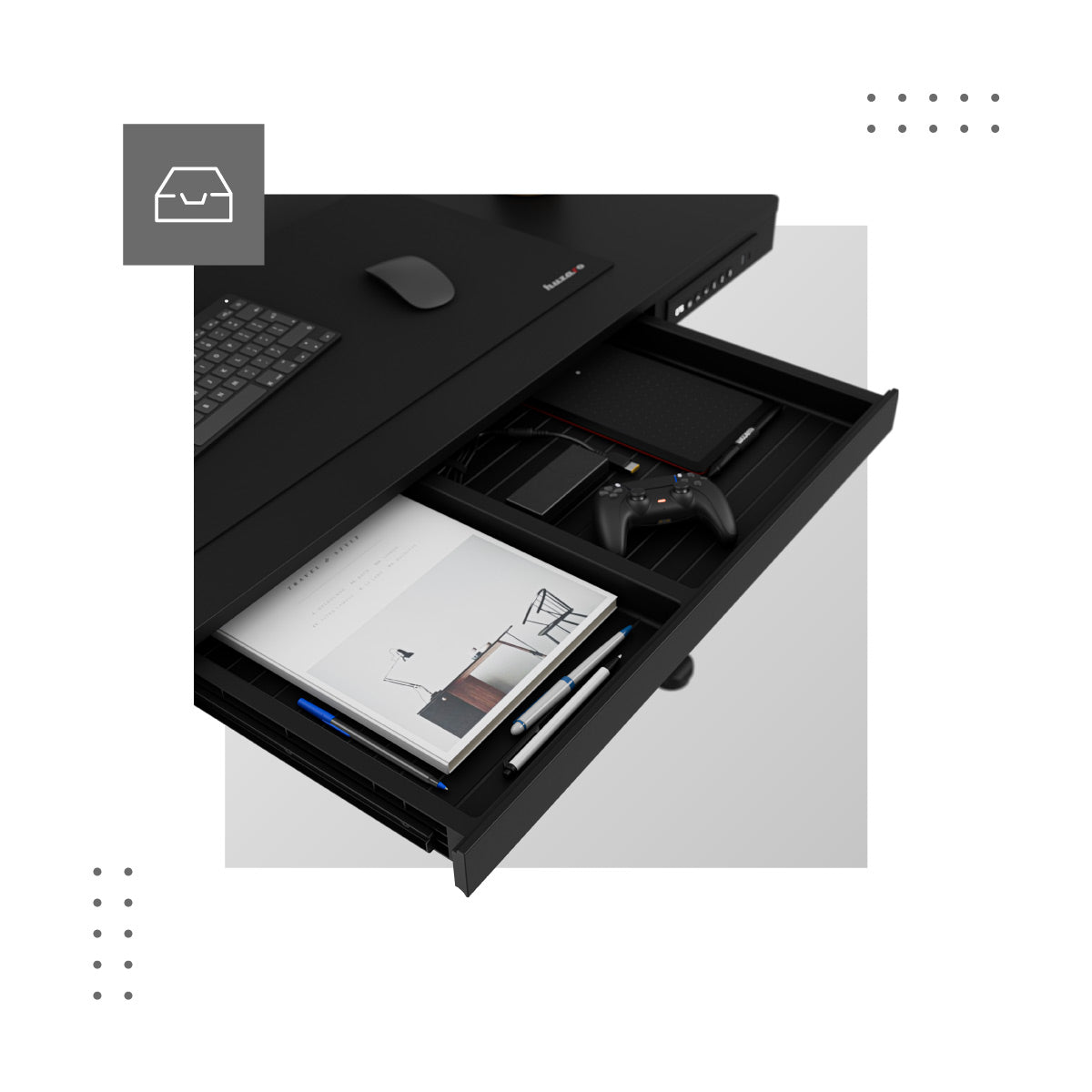 Cassetto nel piano di lavoro