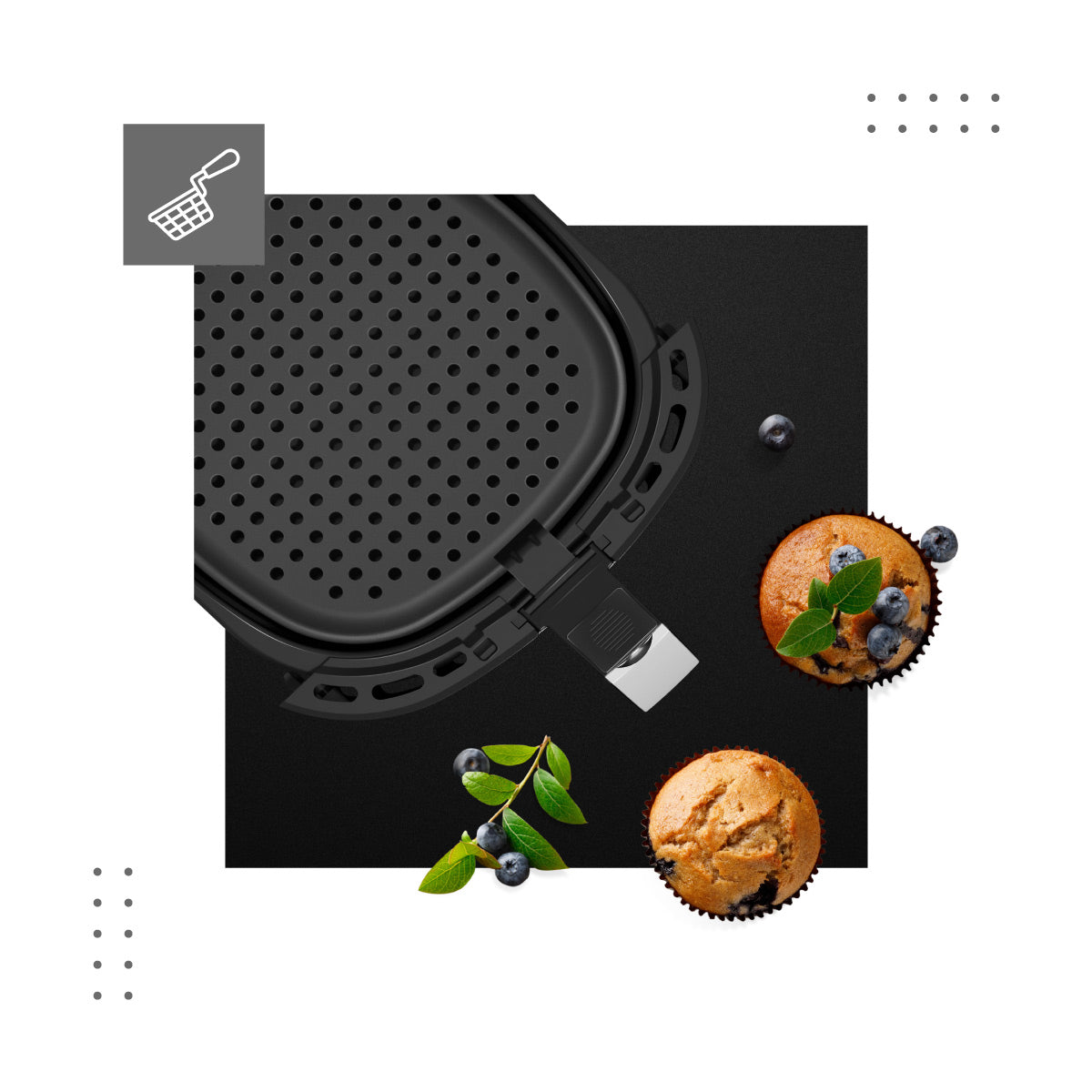 Un cestino funzionale con rivestimento in teflon