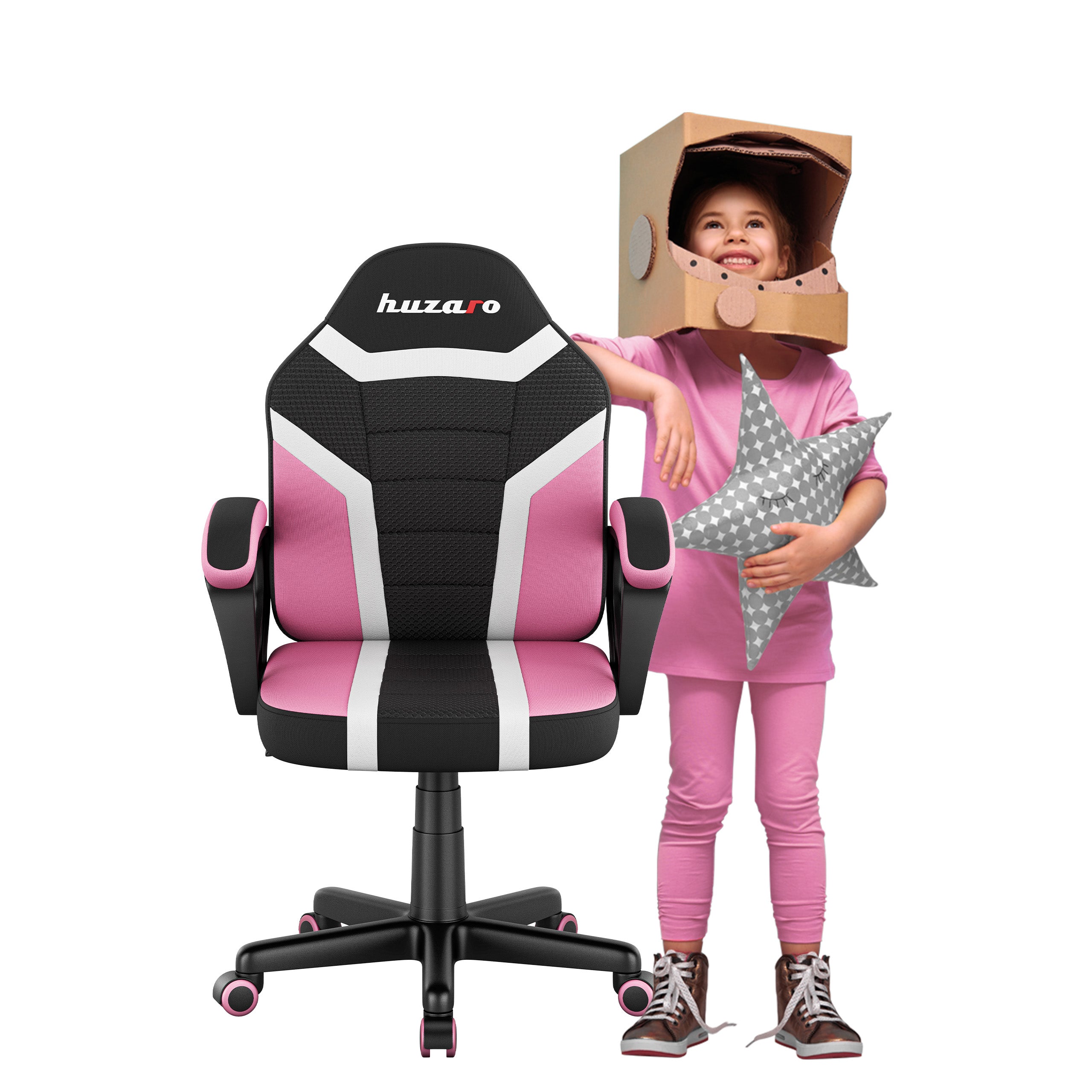 Poltrona da gaming per bambini HUZARO RANGER 1.0 Pink Mesh