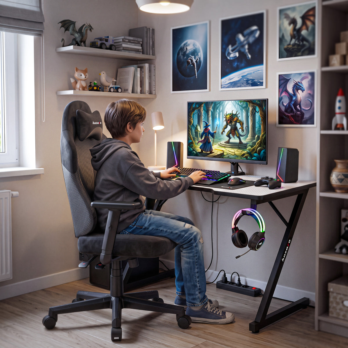 Sedia gaming per adolescenti Huzaro Ranger 5.7 Carbon Black