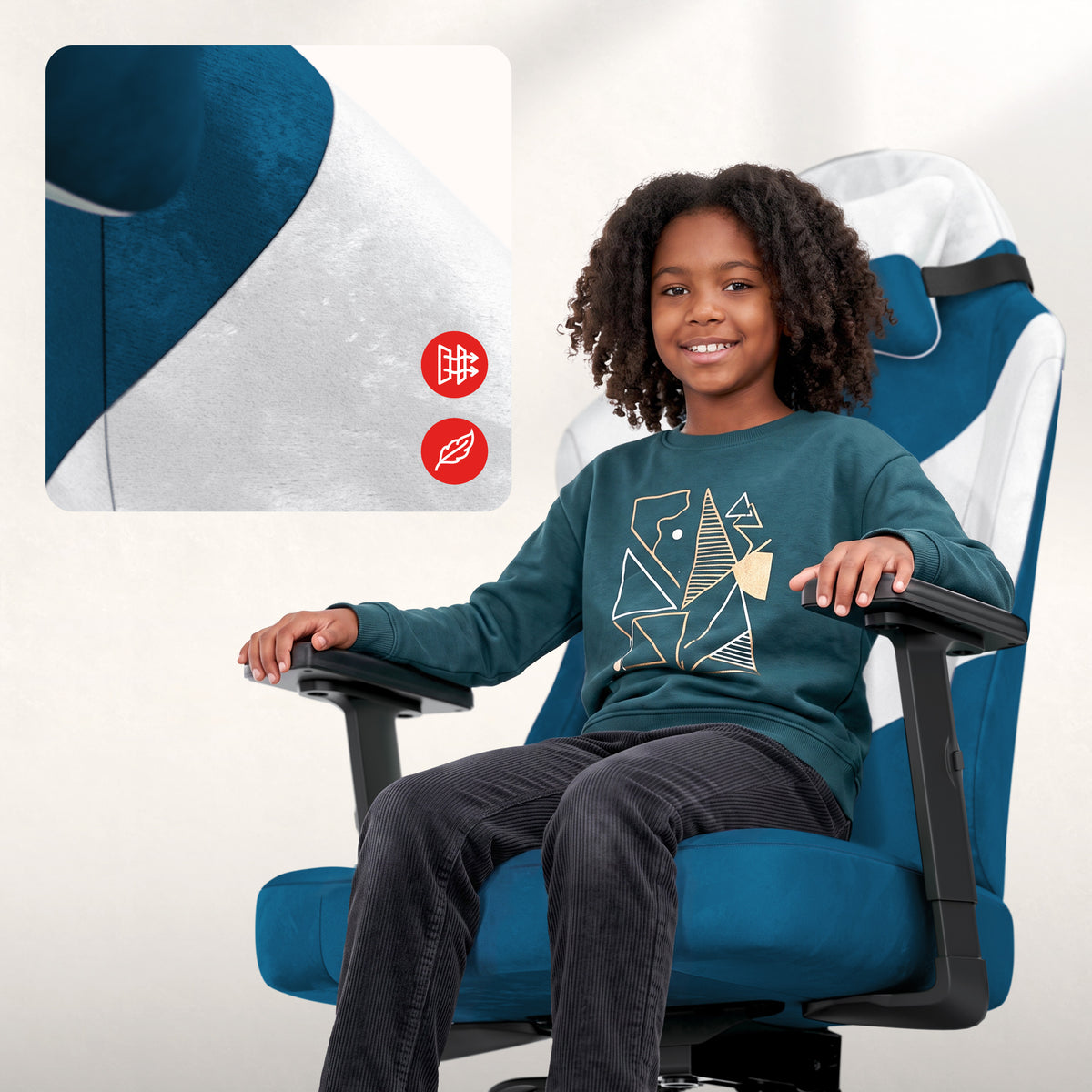 Sedia gaming per adolescenti Huzaro Ranger 5.7 Blu