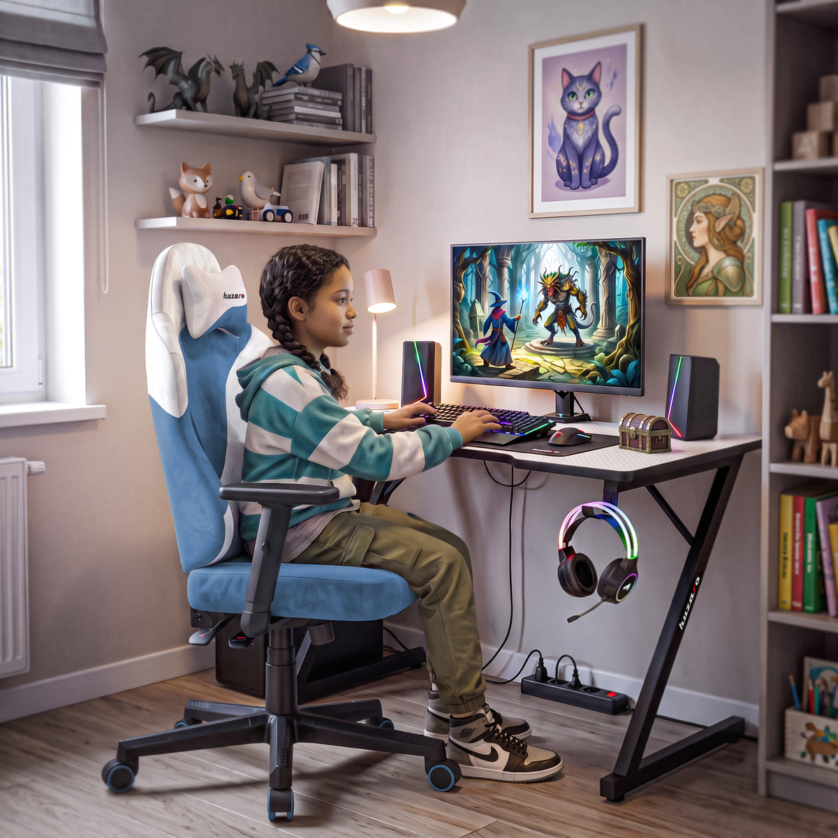 Sedia gaming per adolescenti Huzaro Ranger 5.7 Blu