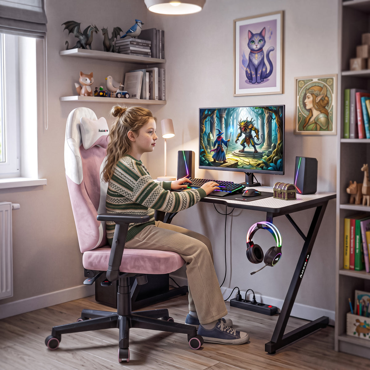 Sedia gaming per adolescenti Huzaro Ranger 5.7 Lilla