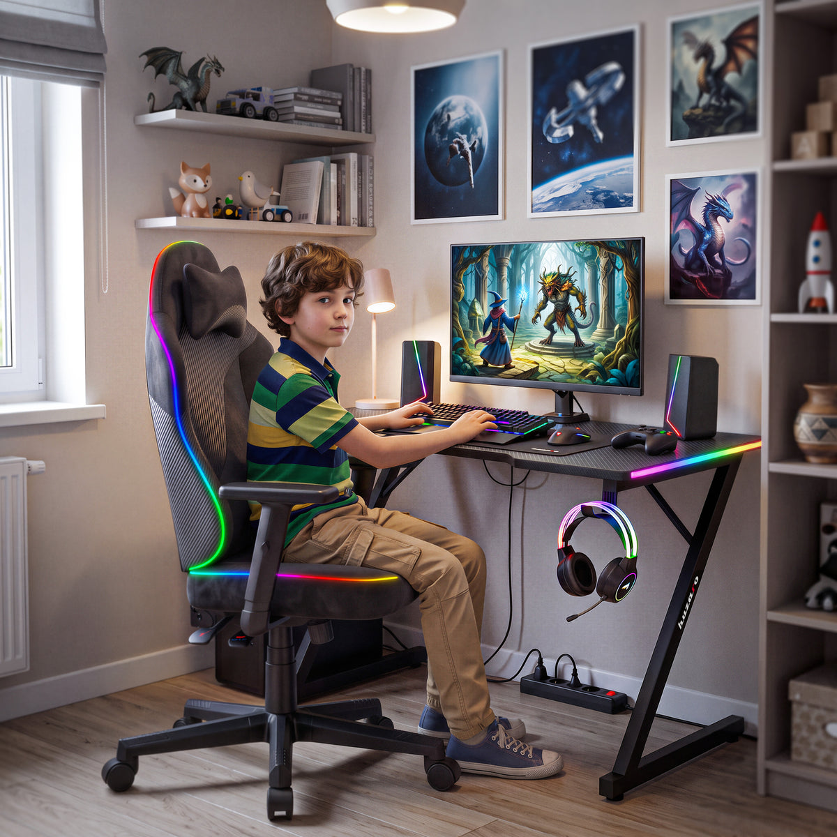 Sedia da gaming per adolescenti Huzaro Ranger 5.7 RGB Black