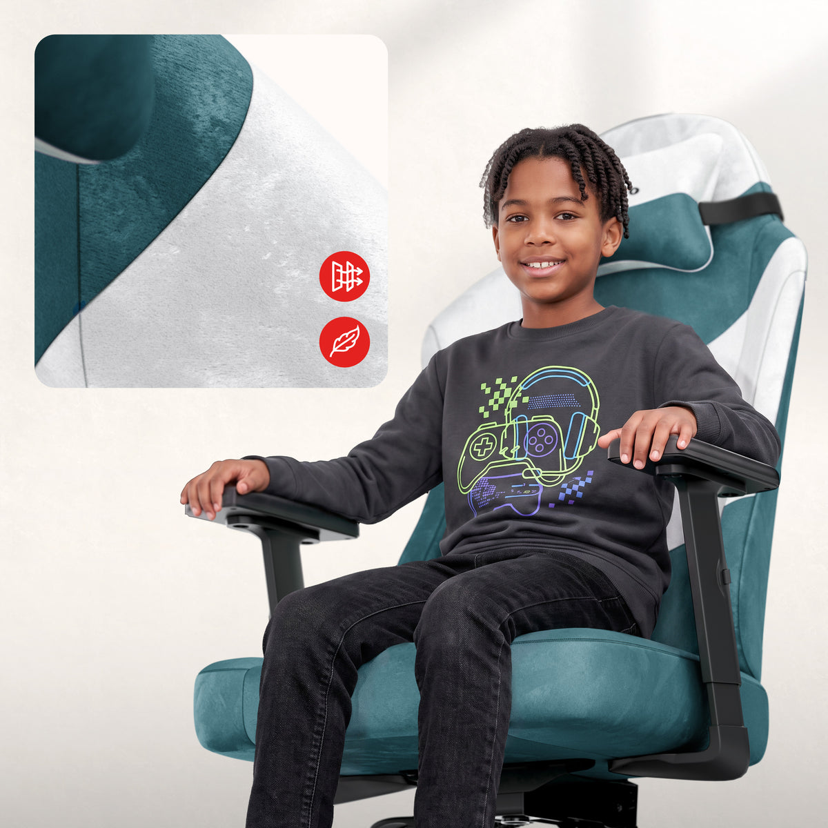 Sedia gaming per adolescenti Huzaro Ranger 5.7 Teal