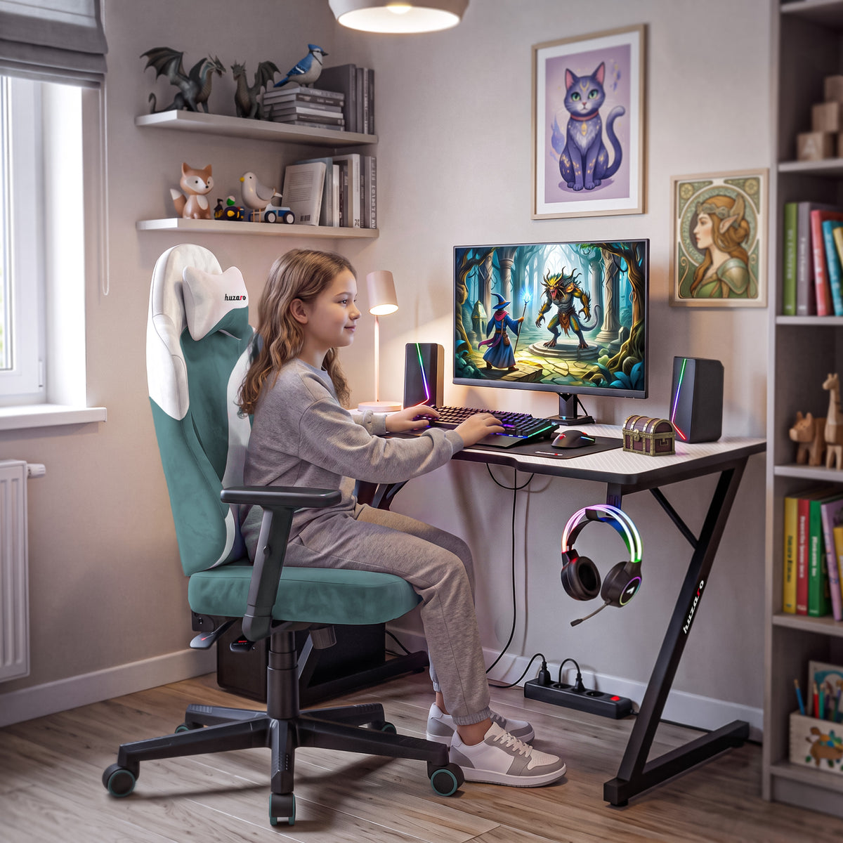 Sedia gaming per adolescenti Huzaro Ranger 5.7 Teal