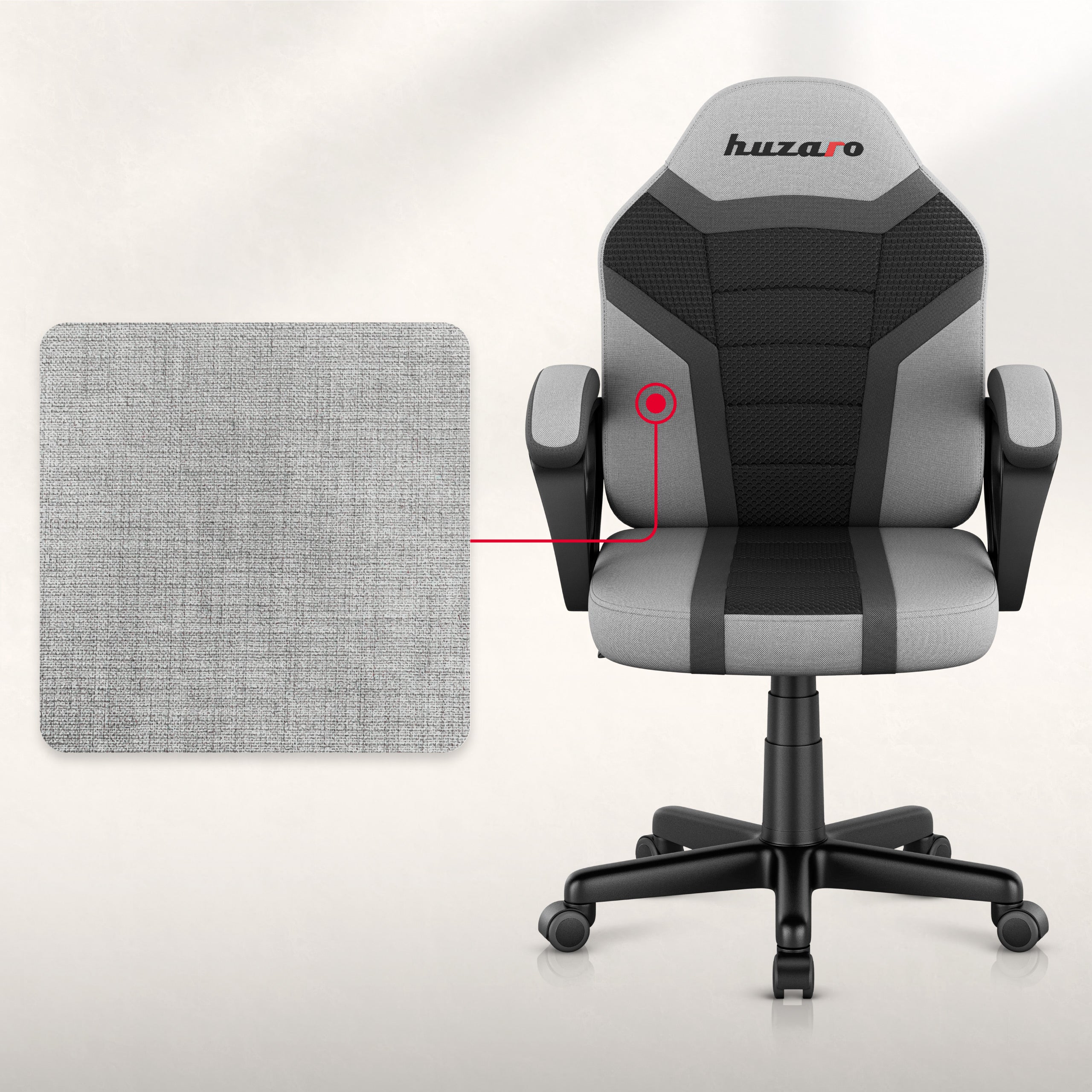 Poltrona da gaming per bambini HUZARO RANGER 1.0 Grey Mesh