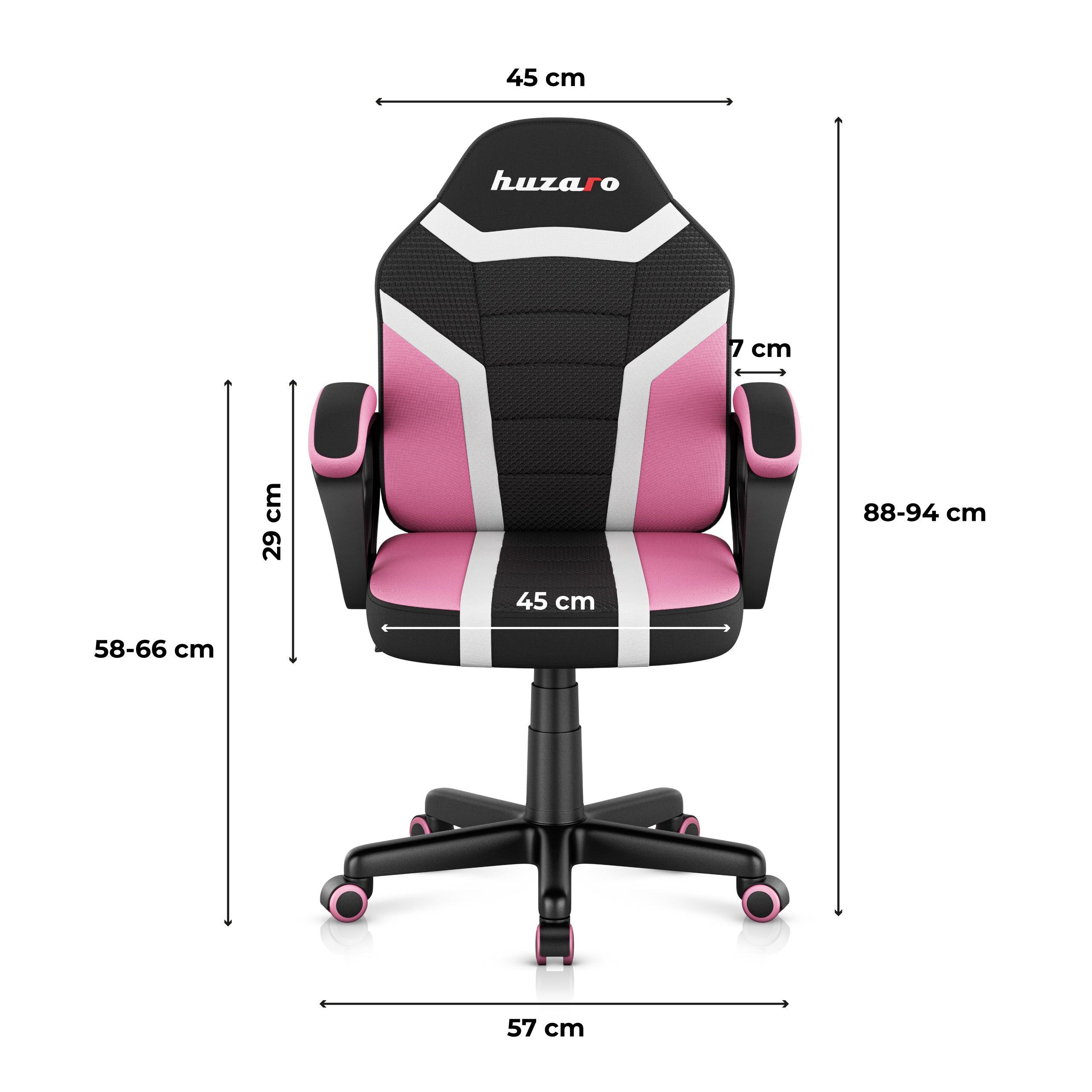 Poltrona da gaming per bambini HUZARO RANGER 1.0 Pink Mesh