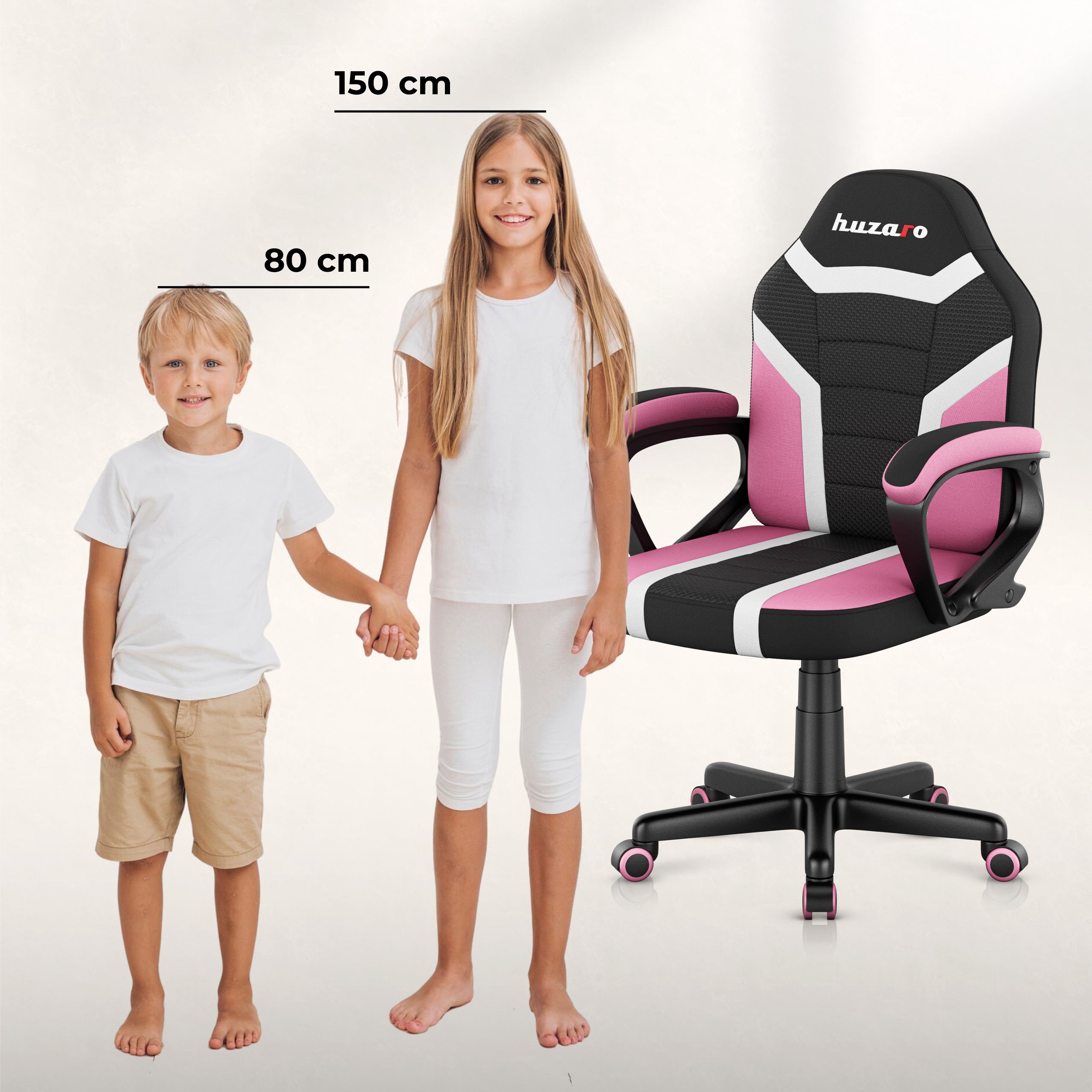 Poltrona da gaming per bambini HUZARO RANGER 1.0 Pink Mesh