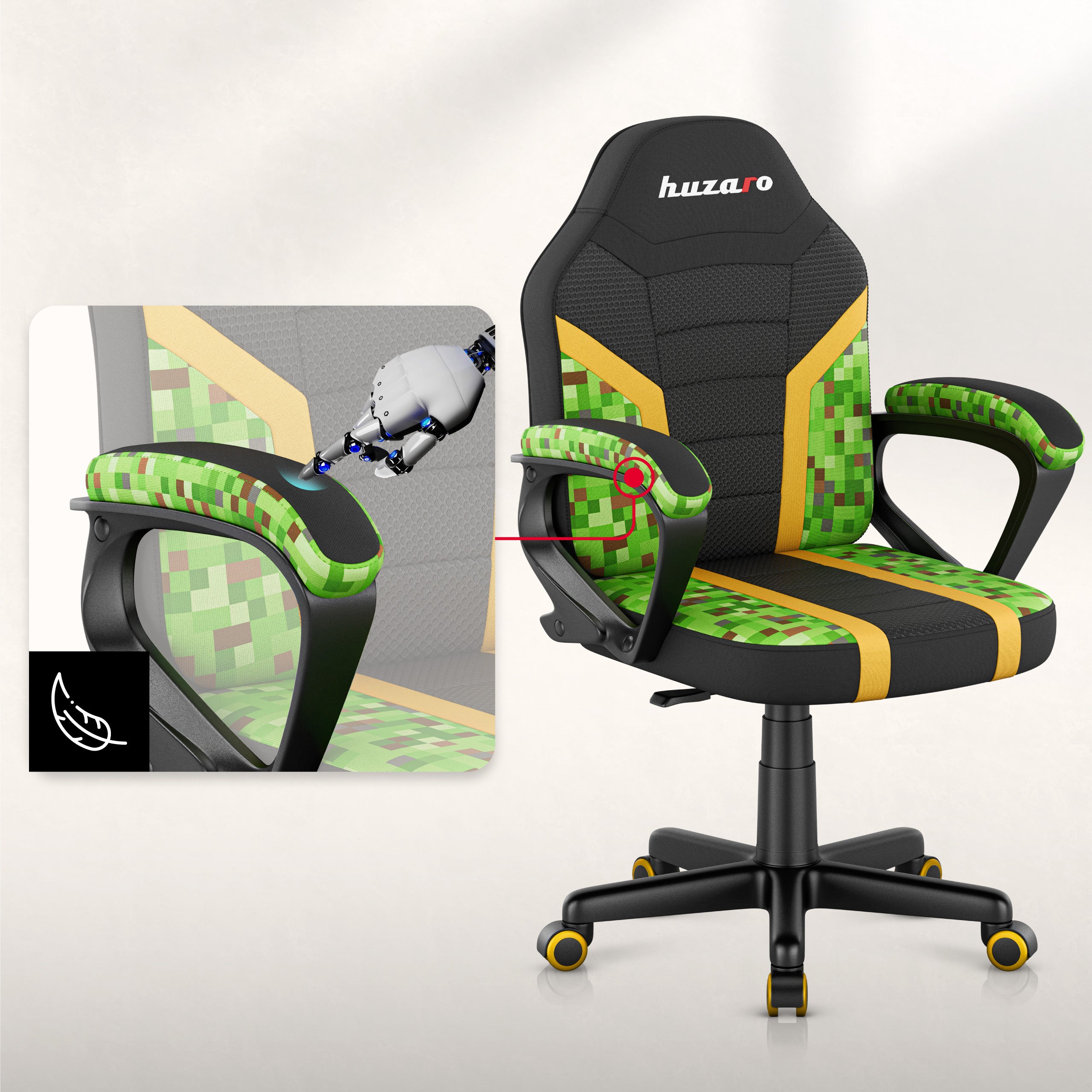 Poltrona da gaming per bambini Huzaro RANGER 1.0 Pixel Mesh