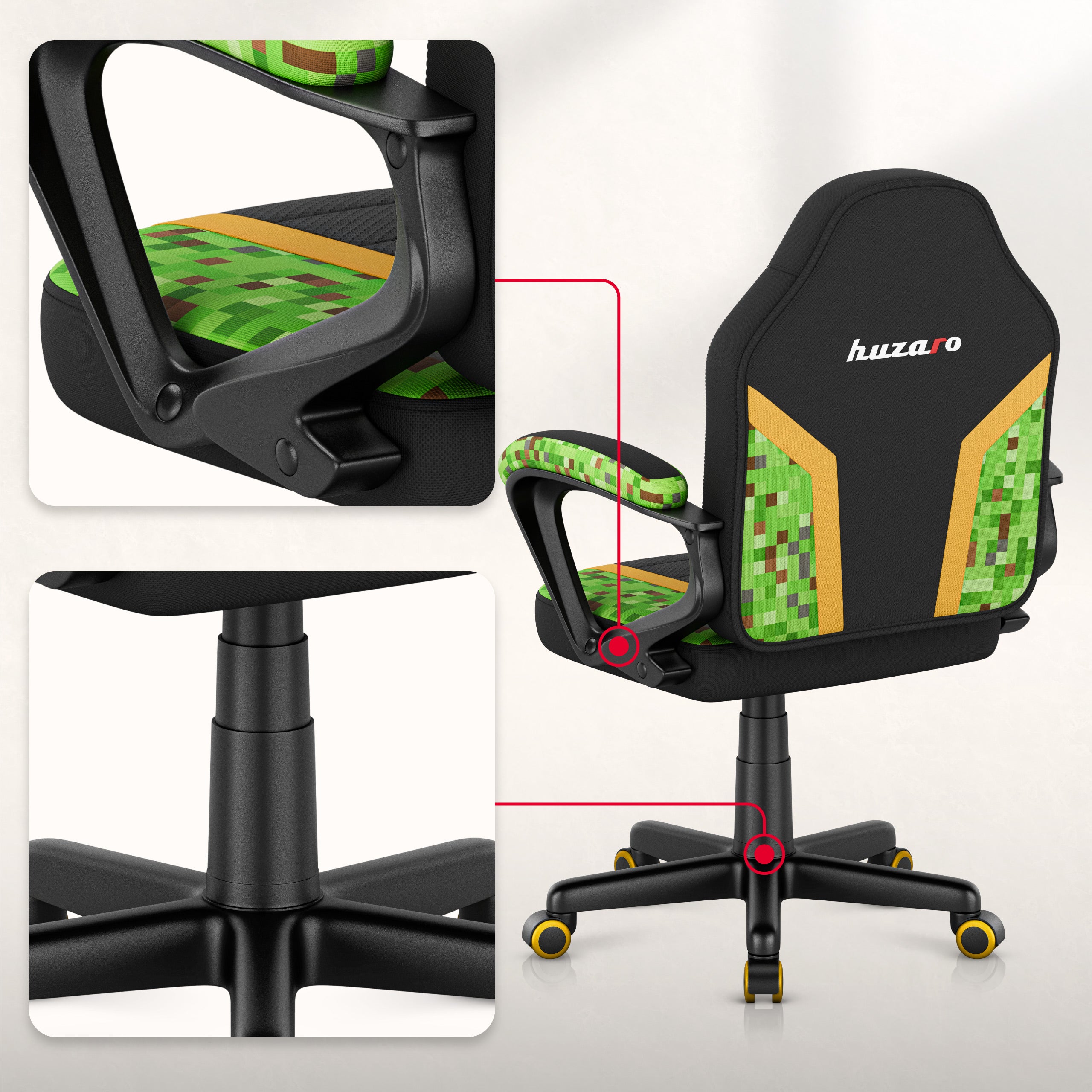 Poltrona da gaming per bambini Huzaro RANGER 1.0 Pixel Mesh