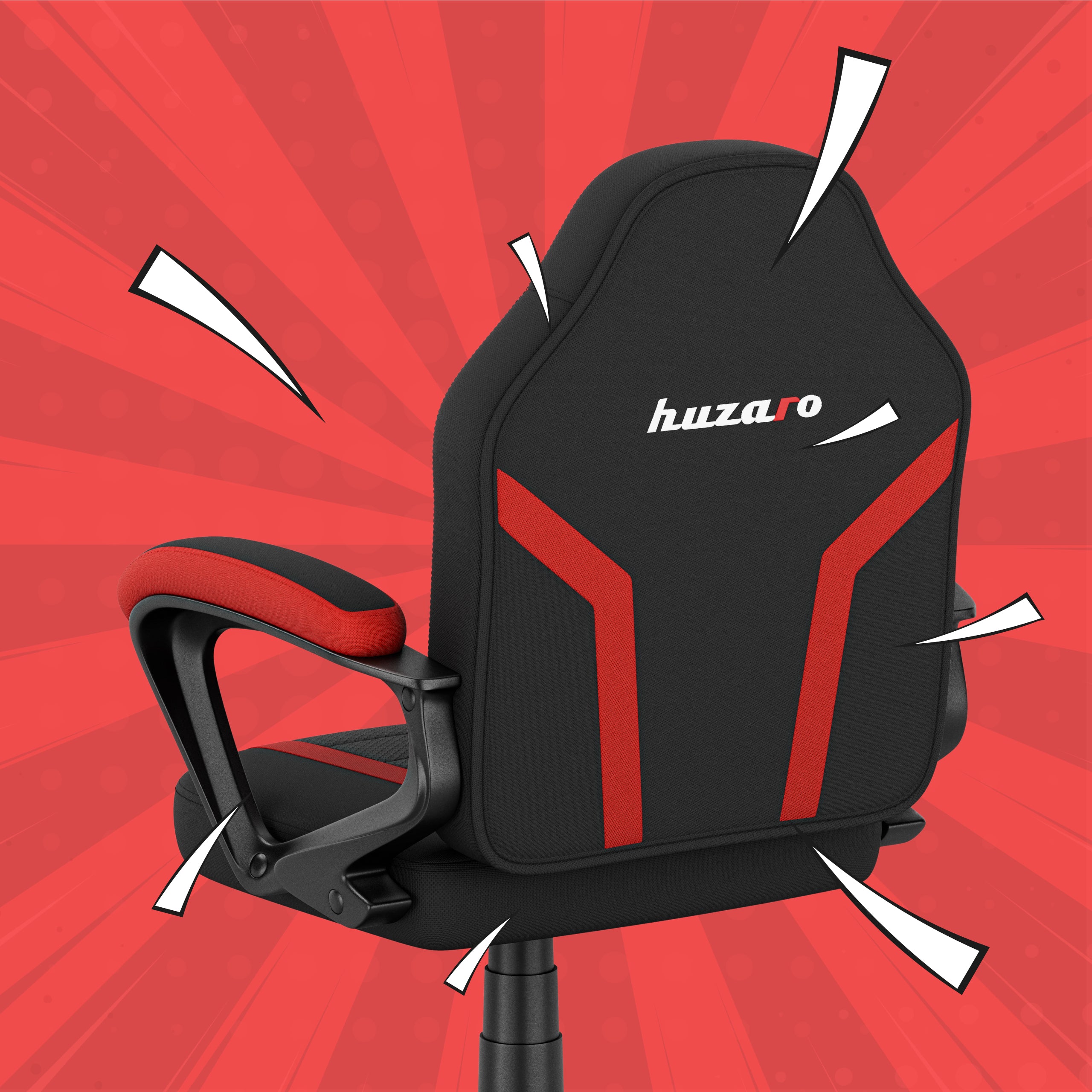 Poltrona da gaming per bambini HUZARO RANGER 1.0 Red Mesh