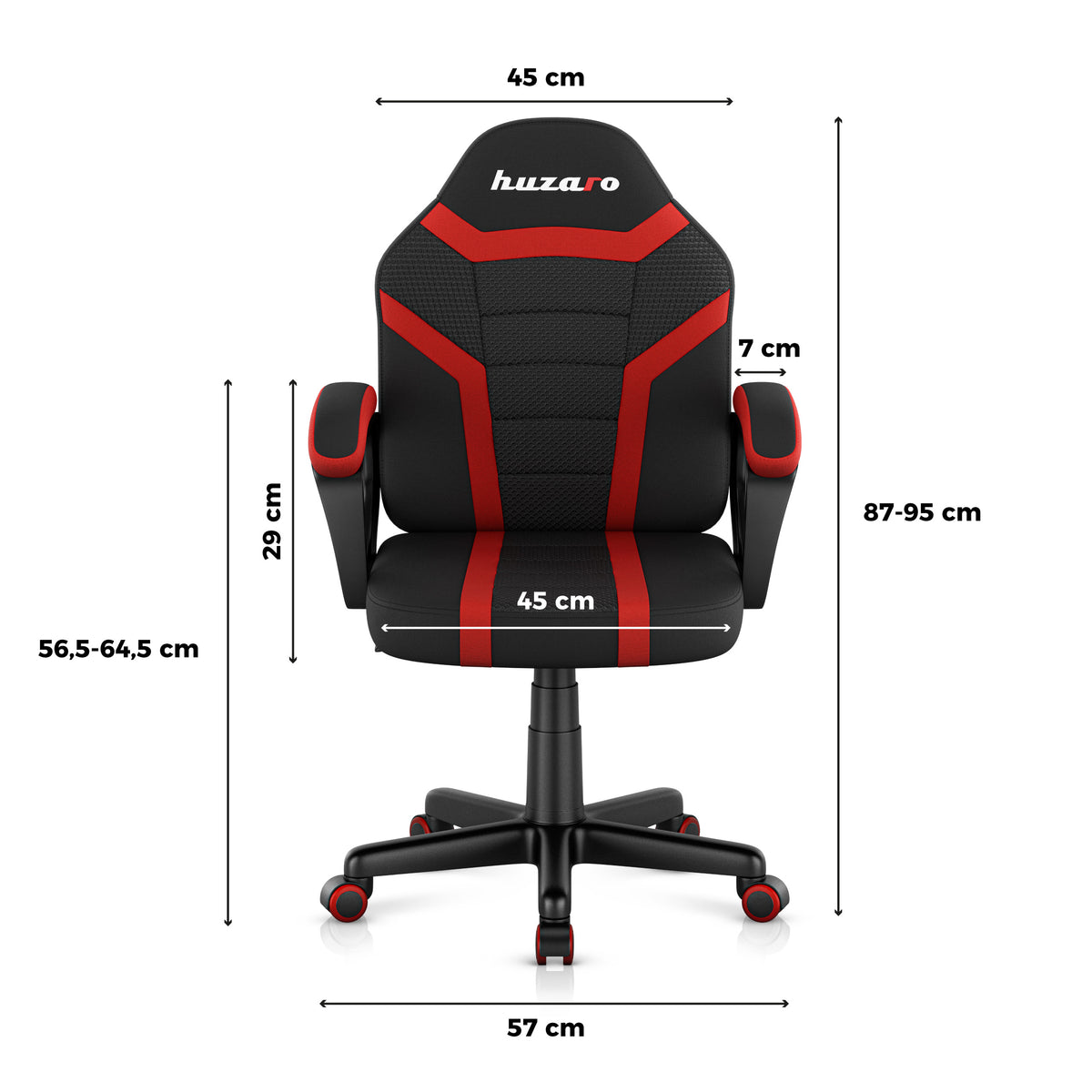 Poltrona da gaming per bambini HUZARO RANGER 1.0 Red Mesh