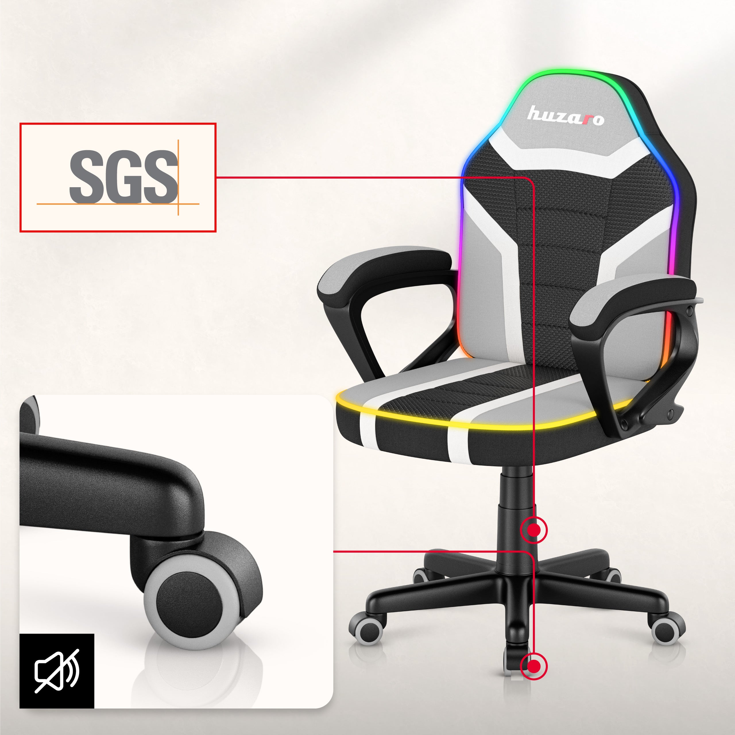 Poltrona da gaming per bambini Huzaro Ranger 1.0 RGB