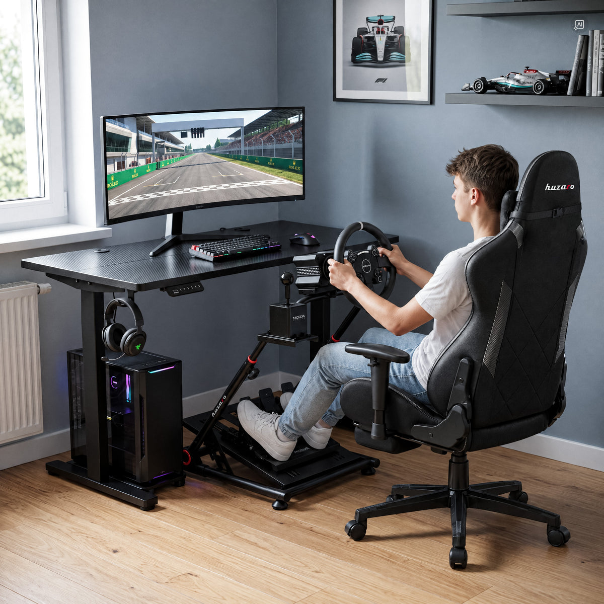 Supporto per volante HUZARO SPEED 3.0 per sim racing