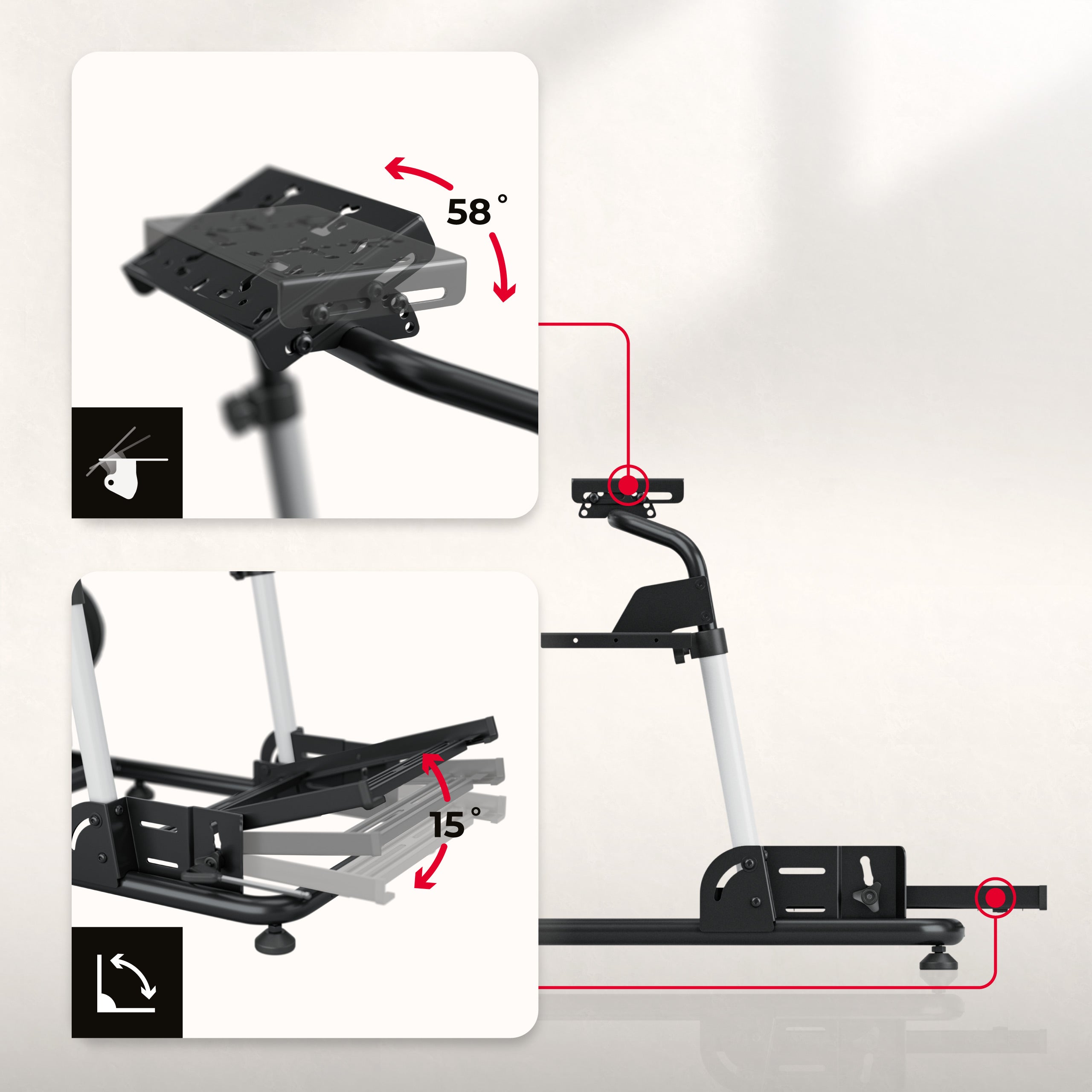 Cabina di guida da gara Huzaro Speed 5.5 per sim racing