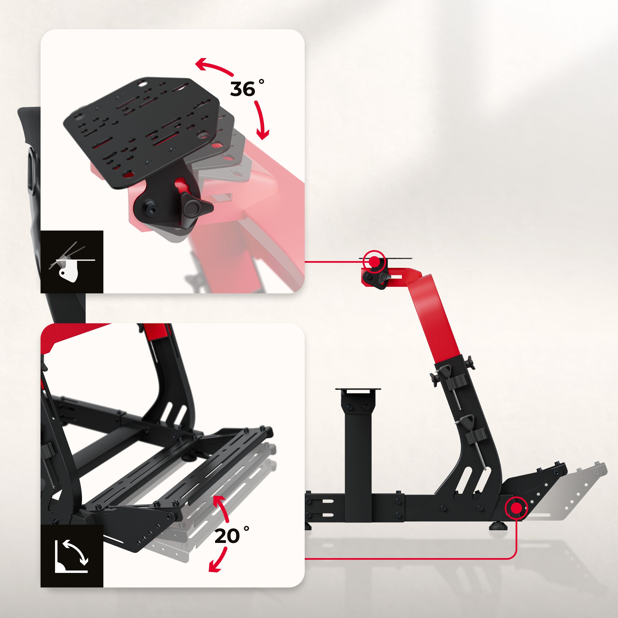 Cockpit da gara Huzaro Speed 8.3 per sim racing