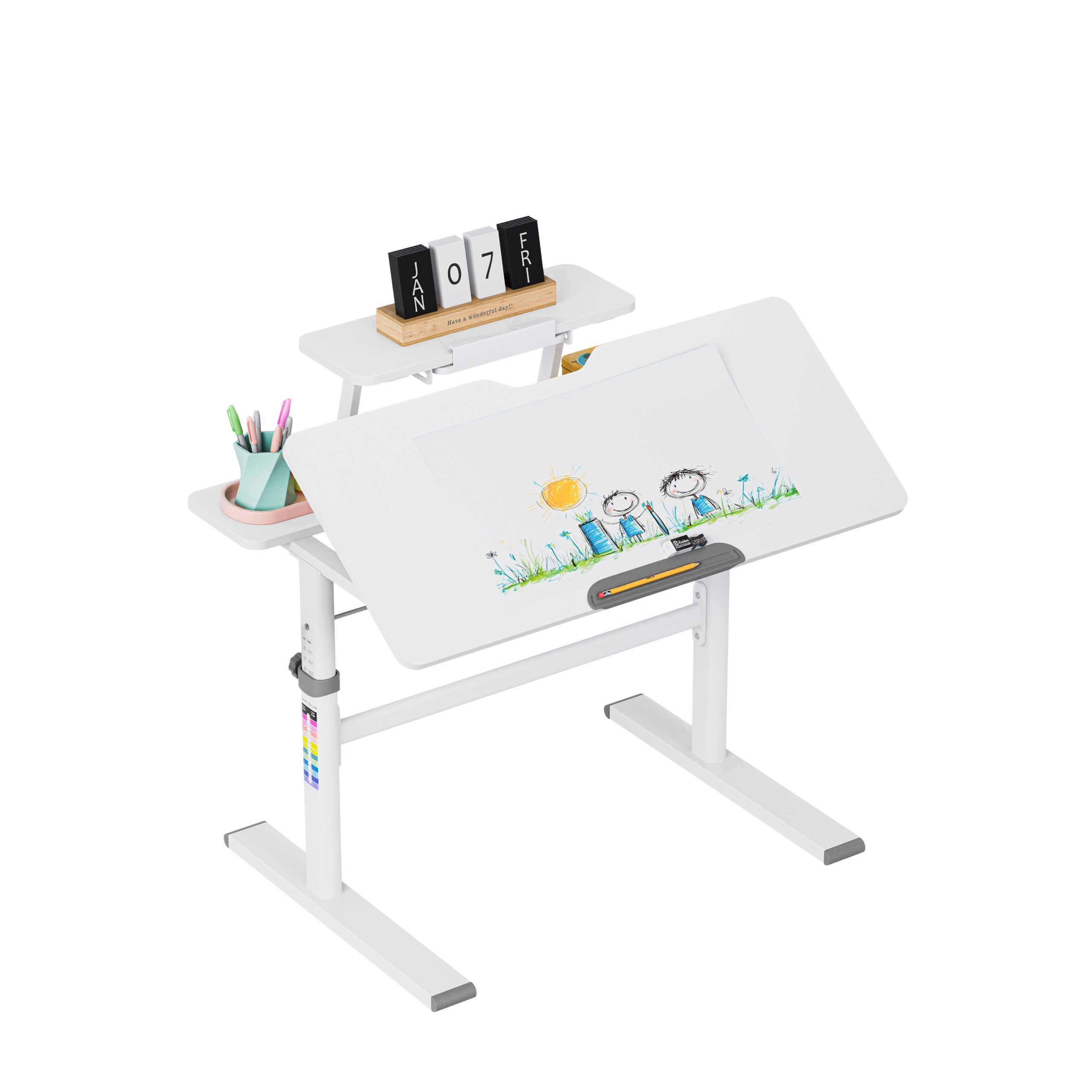 Scrivania per bambini regolabile Mark Adler Study 3.7 Grey 90 cm