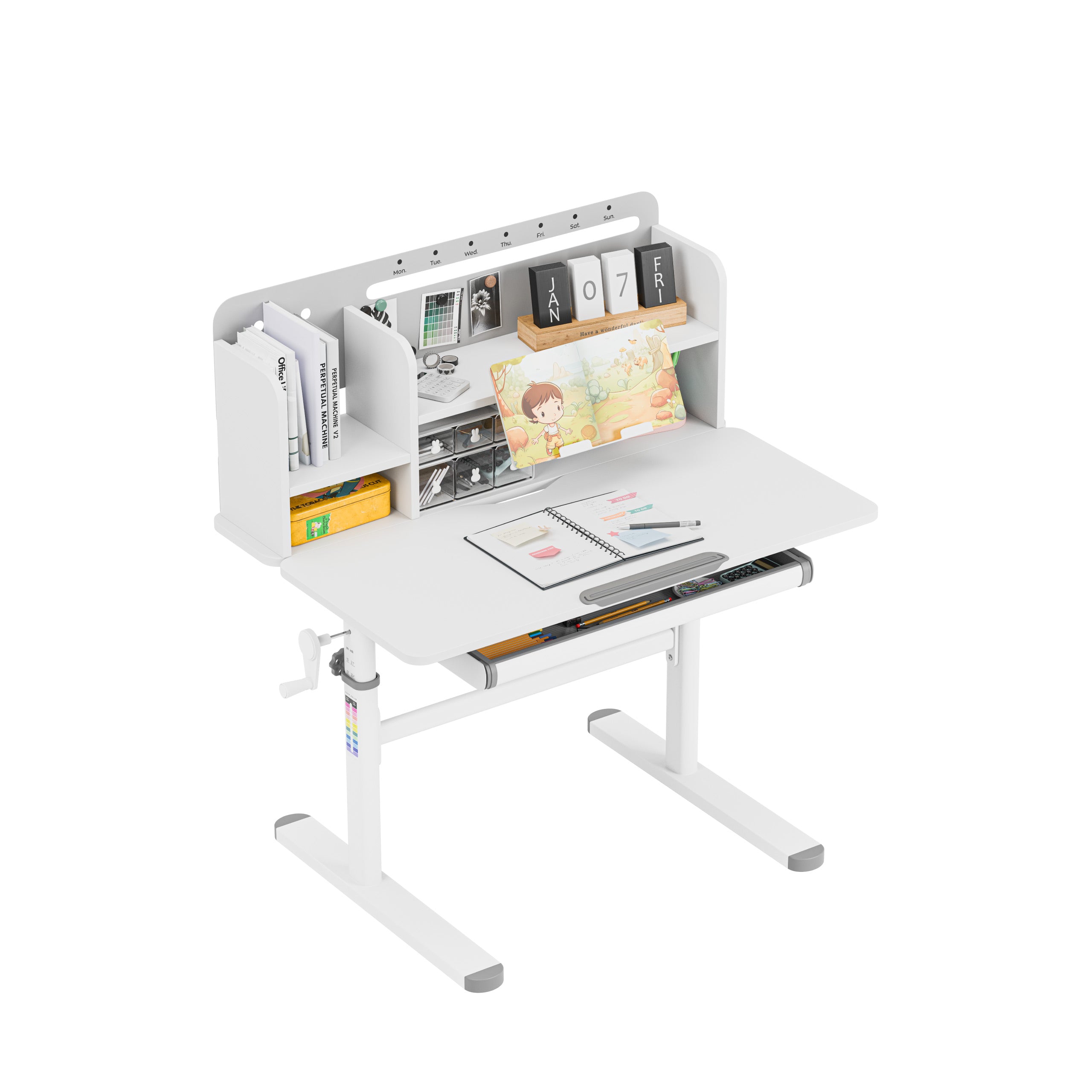 Scrivania ergonomica per bambini Mark Adler Study 5.0 Grey 90 cm
