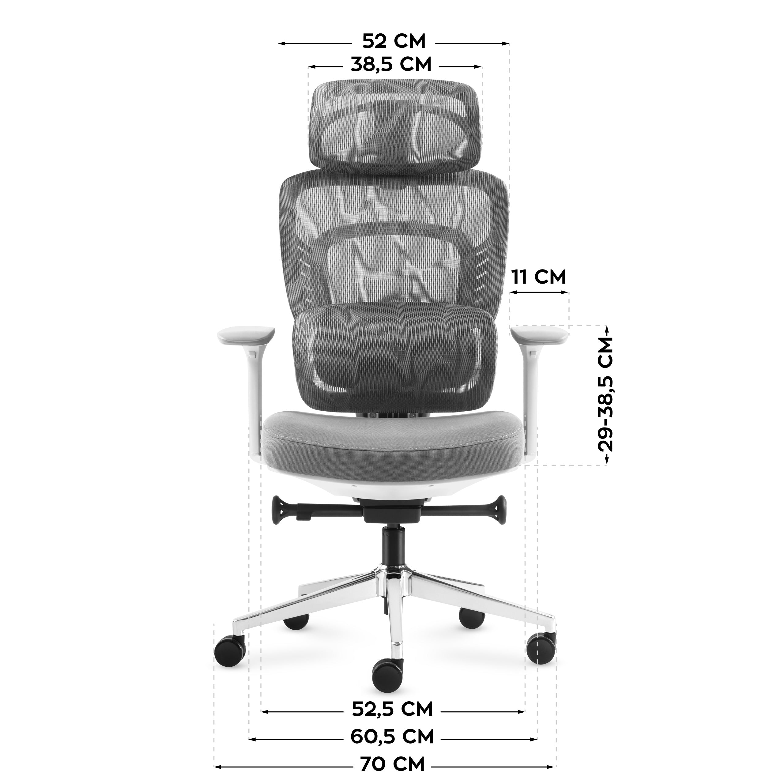 Poltrona da ufficio con funzione massaggio Mark Adler Visioner 6.1 Grey