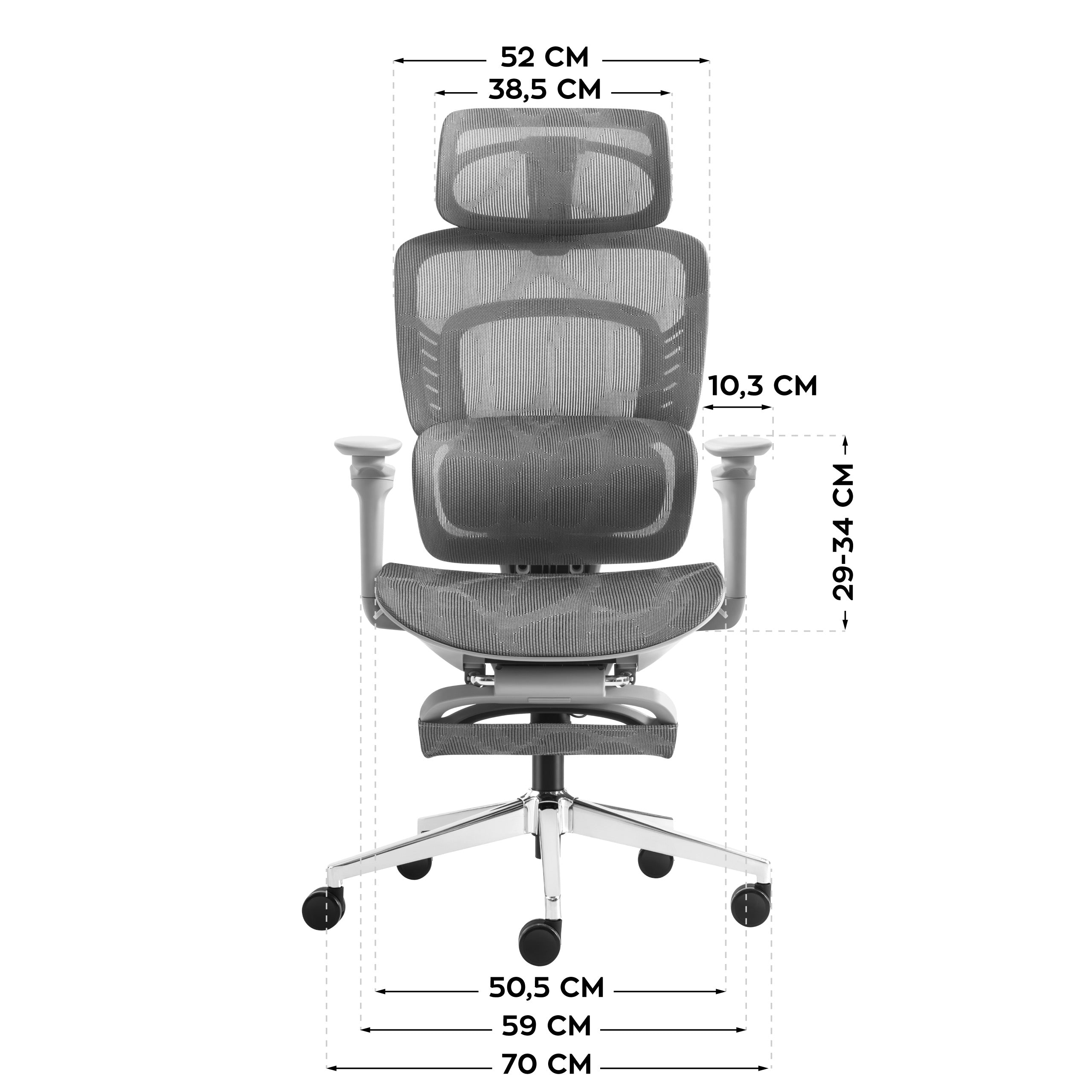 Poltrona da ufficio con funzione massaggio Mark Adler Visioner 8.3 Grey