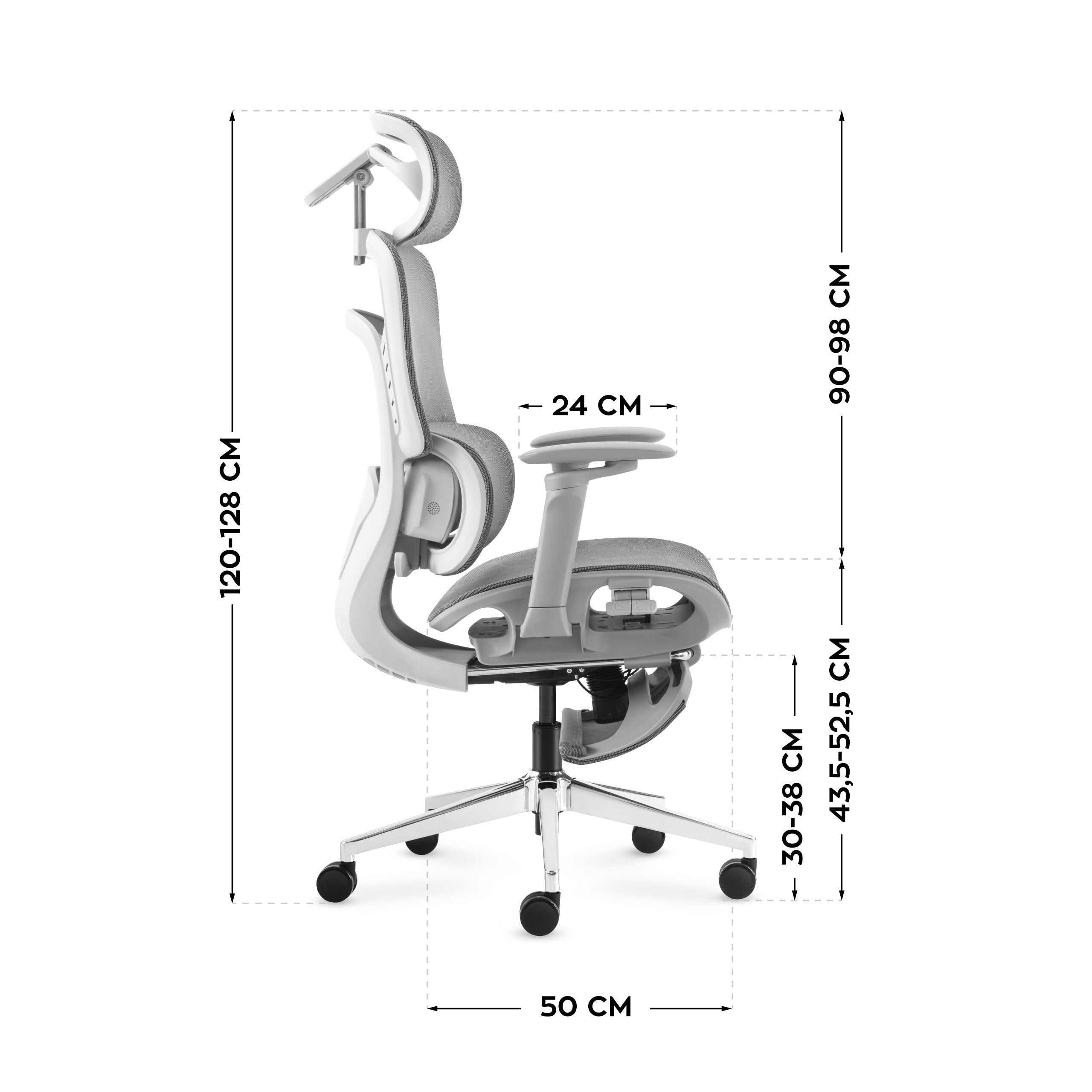Poltrona da ufficio con funzione massaggio Mark Adler Visioner 8.3 Grey