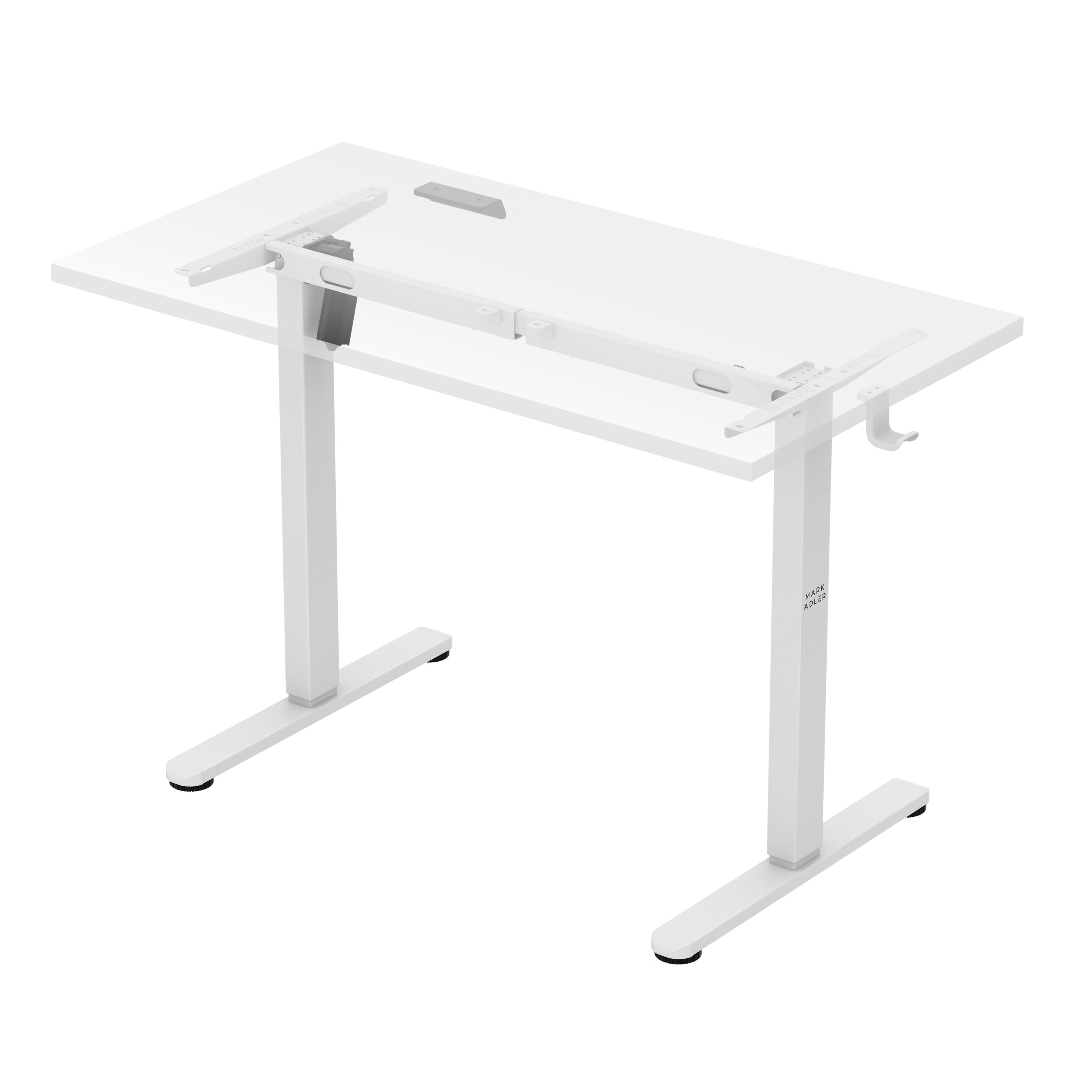Struttura della scrivania elettrica bianca Mark Adler Xeno 1.7 White